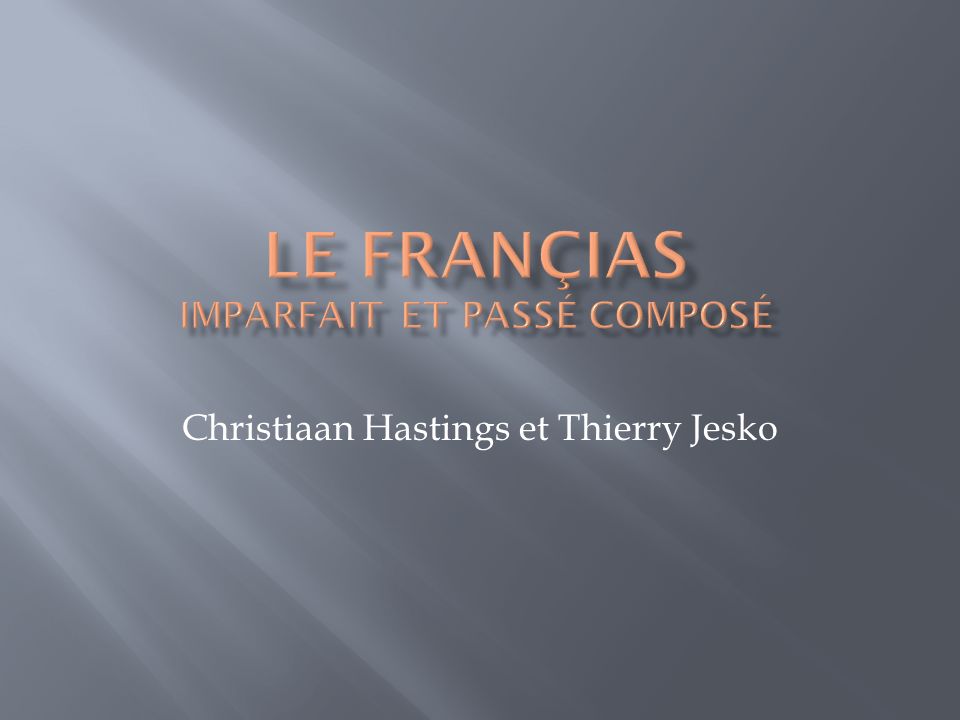 Christiaan Hastings et Thierry Jesko