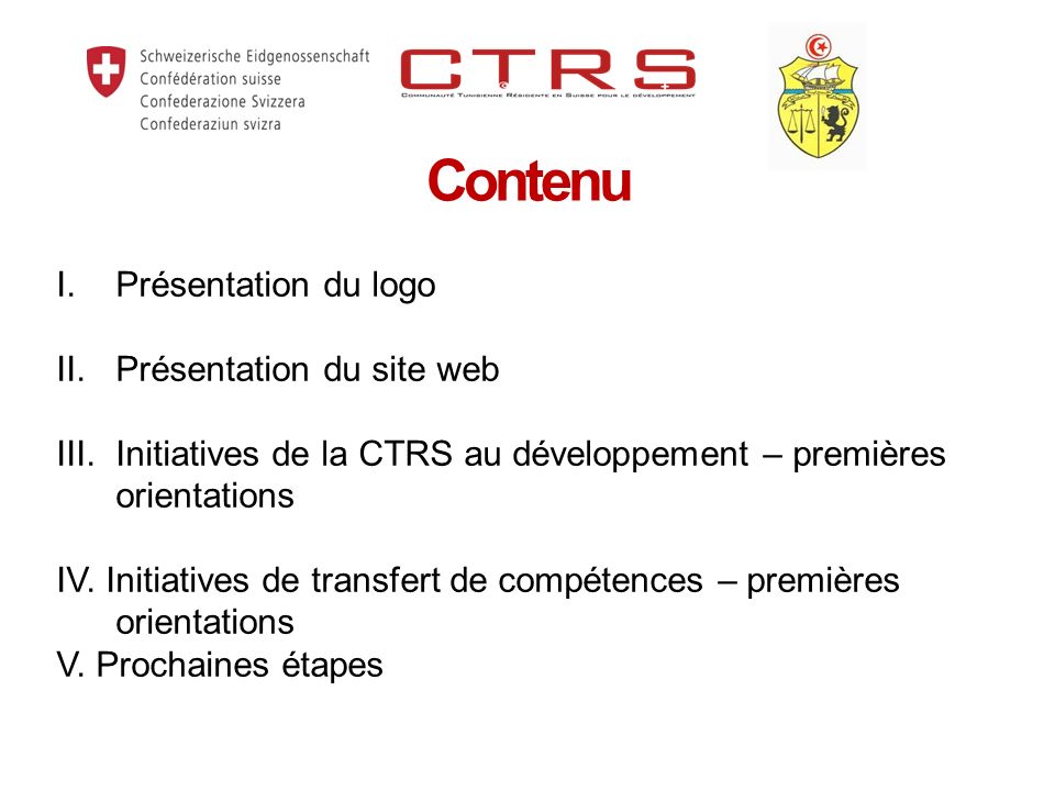 Contenu I.Présentation du logo II. Présentation du site web III.