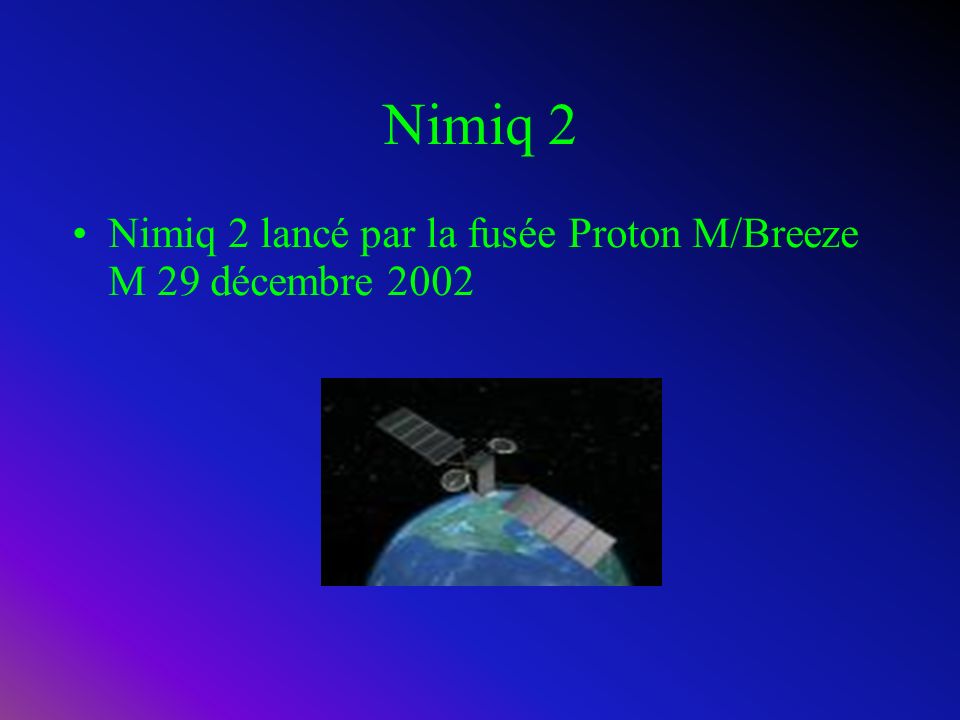 Nimiq1 Nimiq1 lancé par la fusée Proton D-1-e le 20 mai 1999
