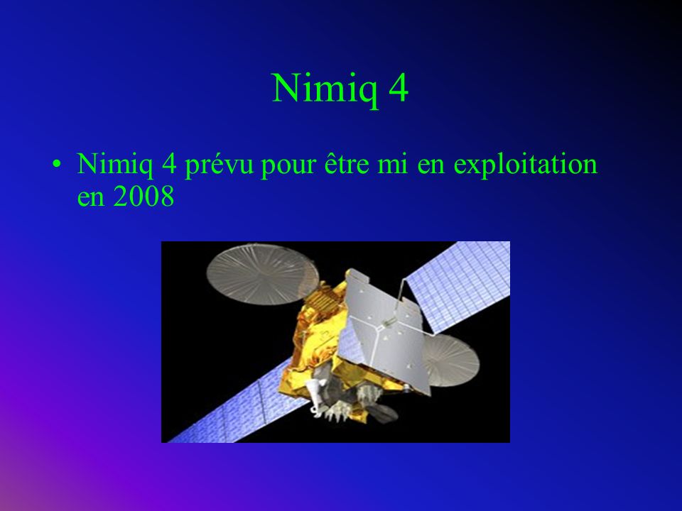 Nimiq 2 Nimiq 2 lancé par la fusée Proton M/Breeze M 29 décembre 2002