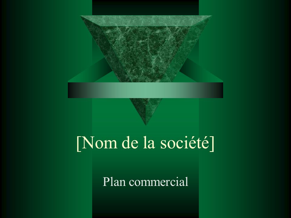 [Nom de la société] Plan commercial