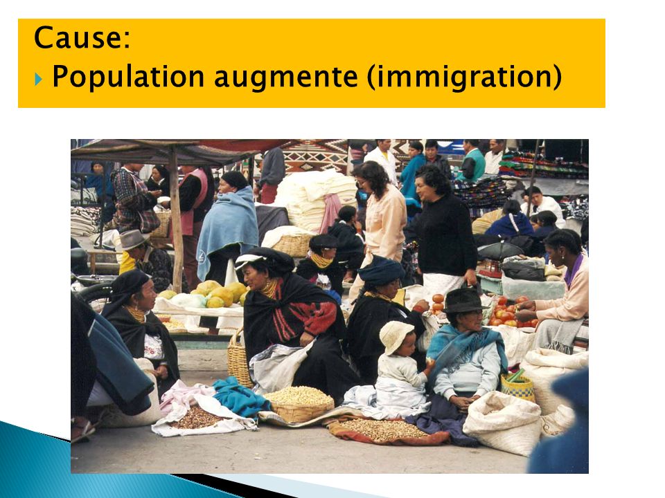 Cause: Population augmente (immigration)