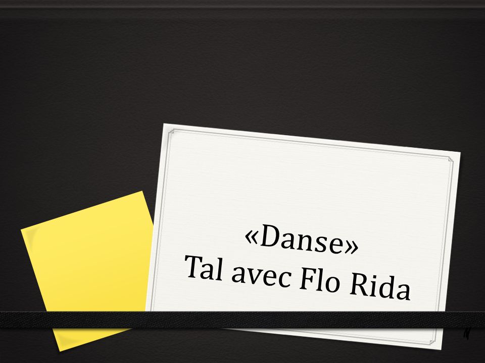 «Danse» Tal avec Flo Rida