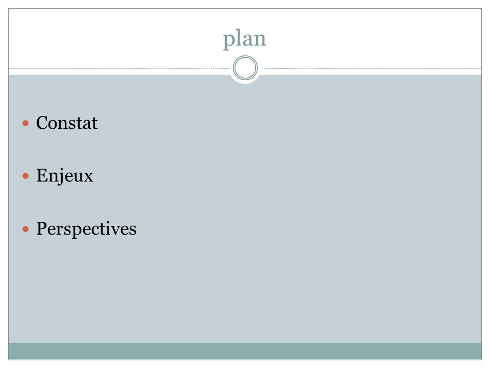 plan Constat Enjeux Perspectives