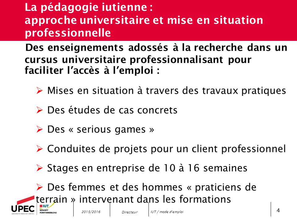 1 Presentation De L Iut Iut Mode D Emploi Directeur 2 Qu