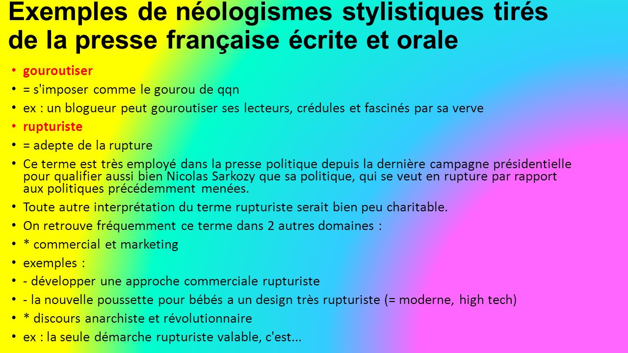 Introduction A La Lexicologie Conference 11 L Enrichissement Du Vocabulaire Et Le Developpement De La Langue 2 La Neologie Ppt Telecharger