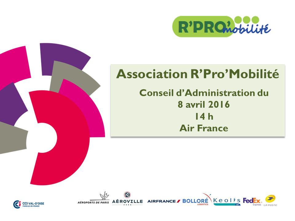 Association R’Pro’Mobilité Conseil d’Administration du 8 avril h Air France