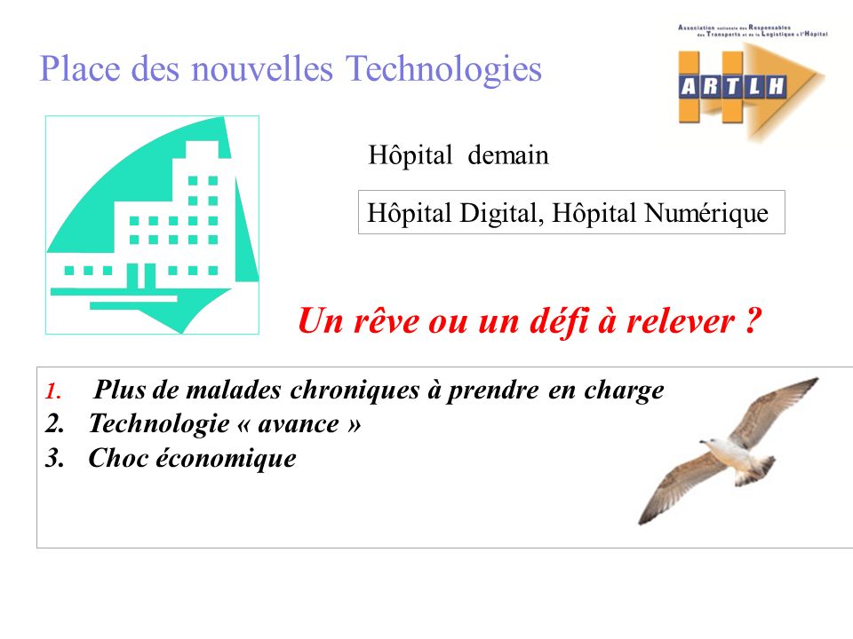 Place des nouvelles Technologies Hôpital demain Hôpital Digital, Hôpital Numérique Un rêve ou un défi à relever .