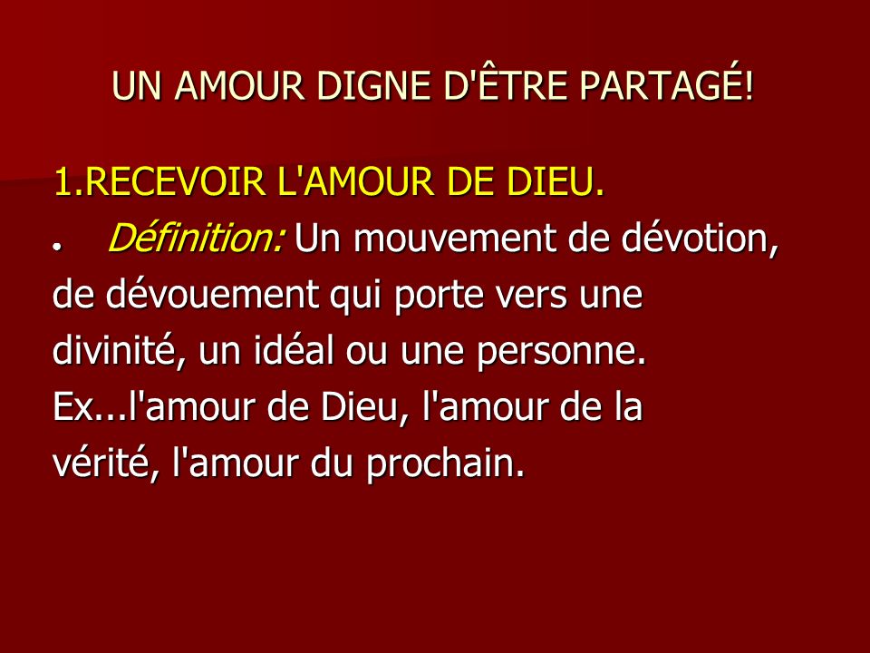 Un Amour Digne D Etre Partage Jn 15 9 10 Ppt Telecharger