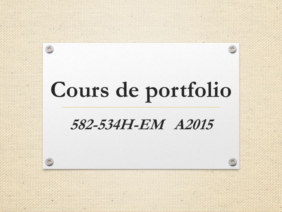 Cours de portfolio H-EM A2015