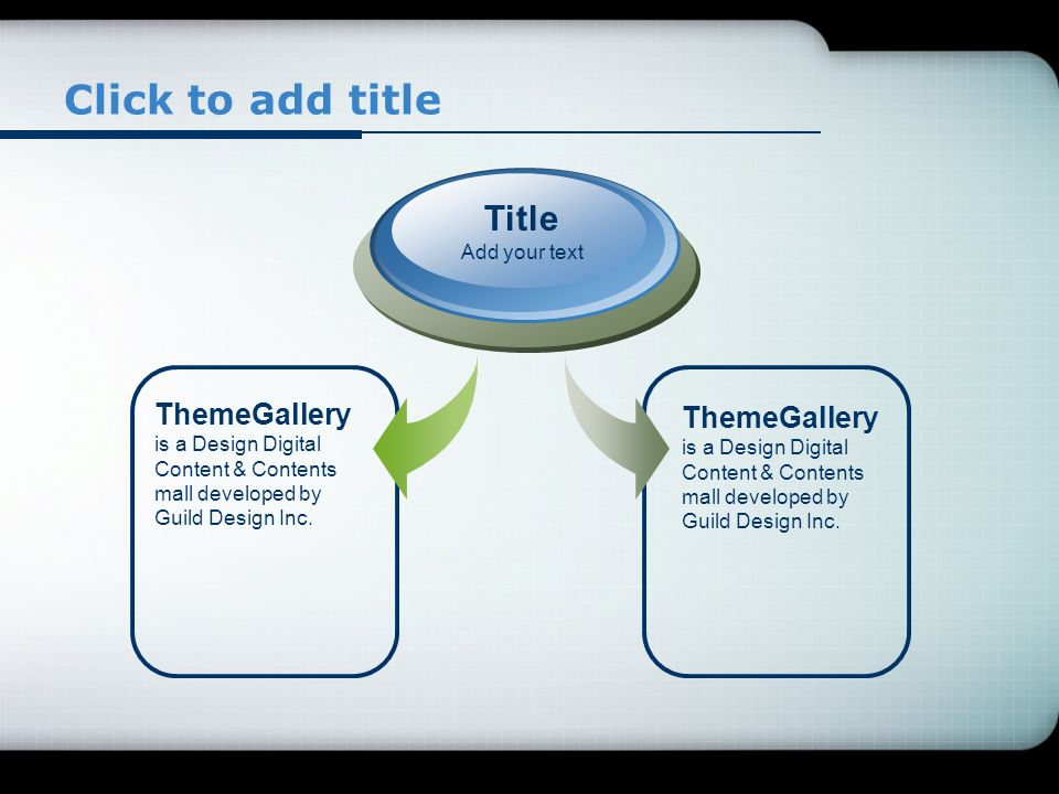 Click to add title ThemeGallery is a Design Digital Content & Contents mall developed by Guild Design Inc.
