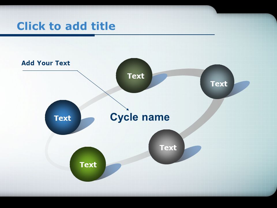 Click to add title Text Cycle name Add Your Text