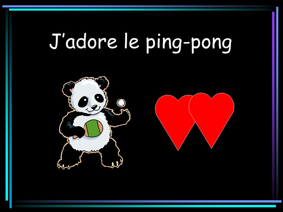 J’adore le ping-pong