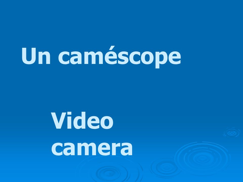 Un caméscope Video camera