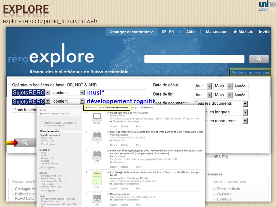 explore.rero.ch/primo_library/libweb musi* développement cognitif