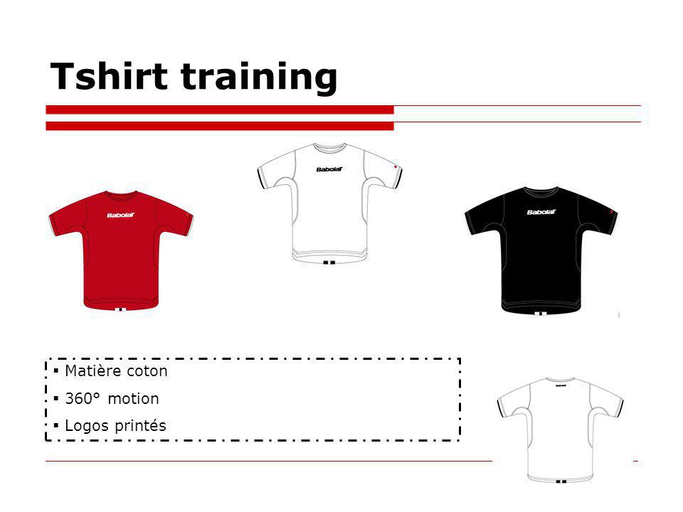 Tshirt training Matière coton 360° motion Logos printés