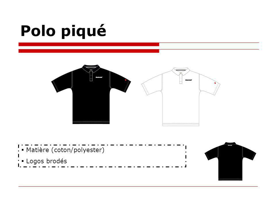 Polo piqué Matière (coton/polyester) Logos brodés