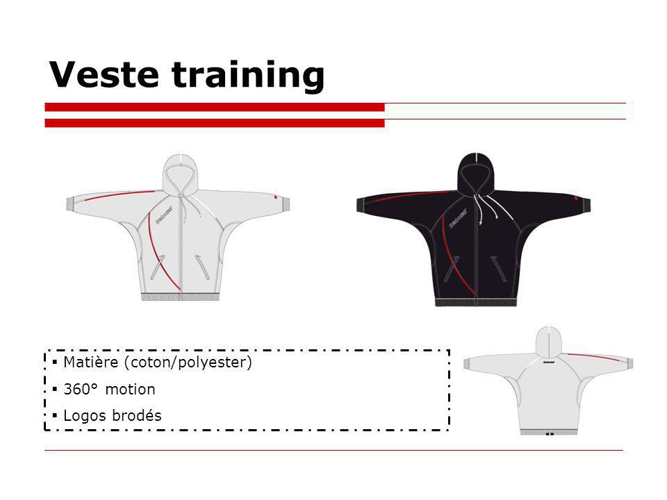 Veste training Matière (coton/polyester) 360° motion Logos brodés