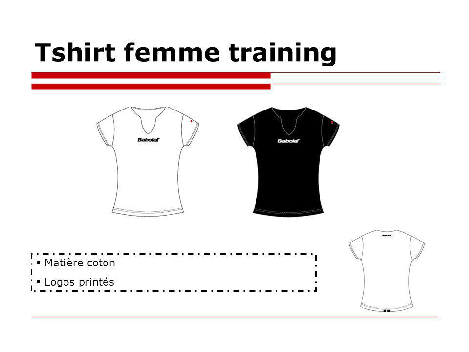 Tshirt femme training Matière coton Logos printés