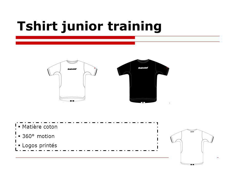 Tshirt junior training Matière coton 360° motion Logos printés