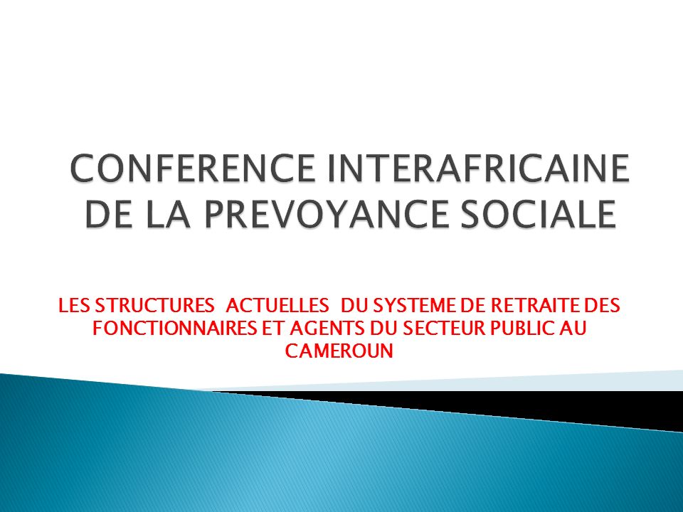LES STRUCTURES ACTUELLES DU SYSTEME DE RETRAITE DES FONCTIONNAIRES ET AGENTS DU SECTEUR PUBLIC AU CAMEROUN