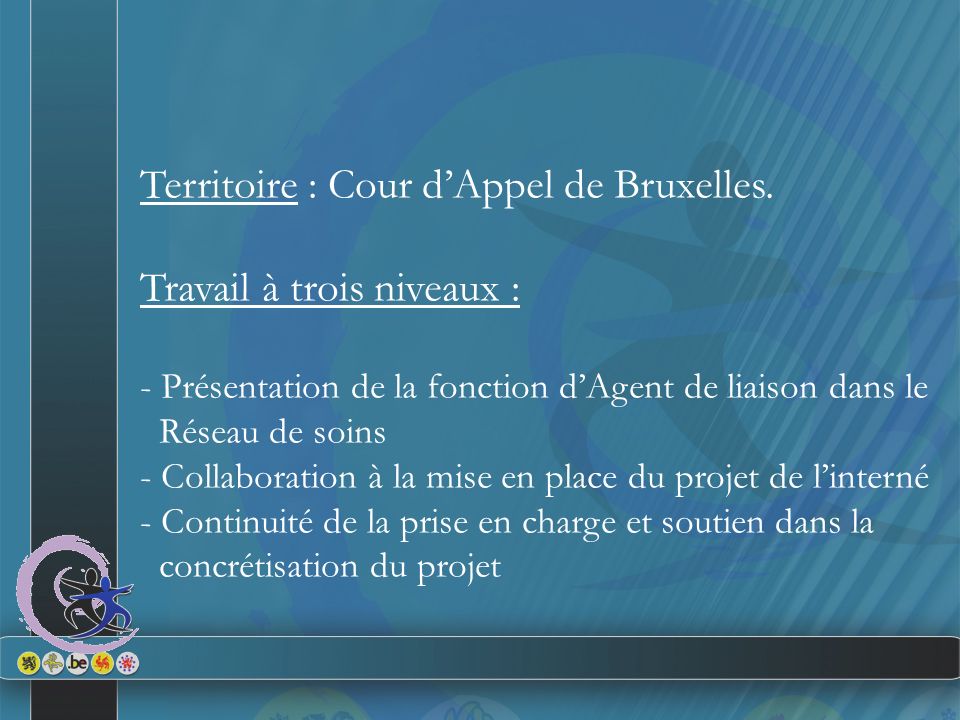 Territoire : Cour d’Appel de Bruxelles.