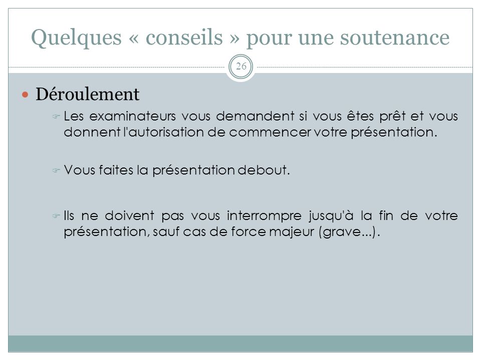 Pascal Trebosc Lycee Technique Saint Michel 1 Quelques Conseils Pour Une Soutenance Ppt Telecharger