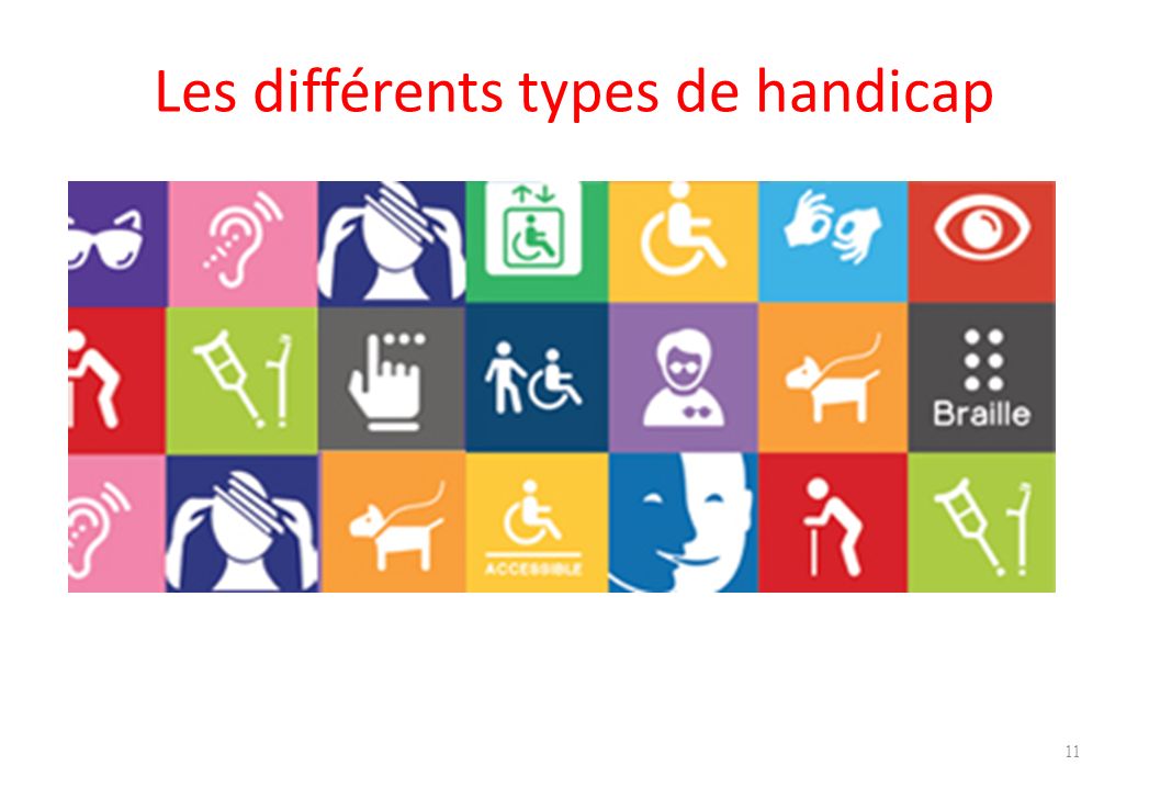 11 Les différents types de handicap