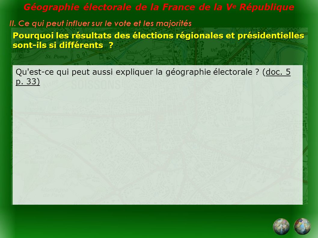 Géographie électorale de la France de la V e République II.