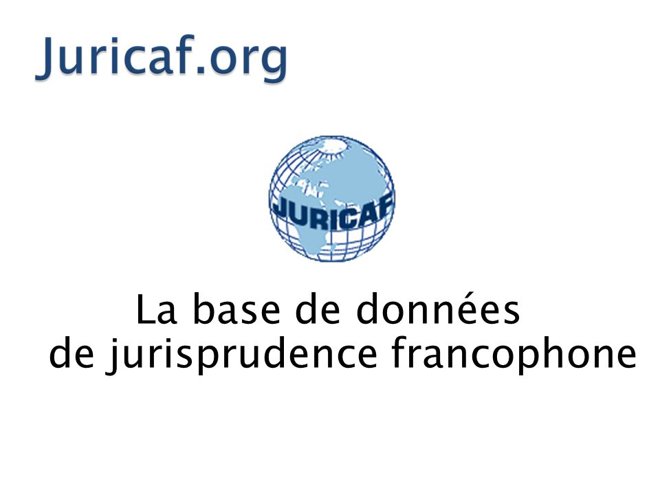 La base de données de jurisprudence francophone