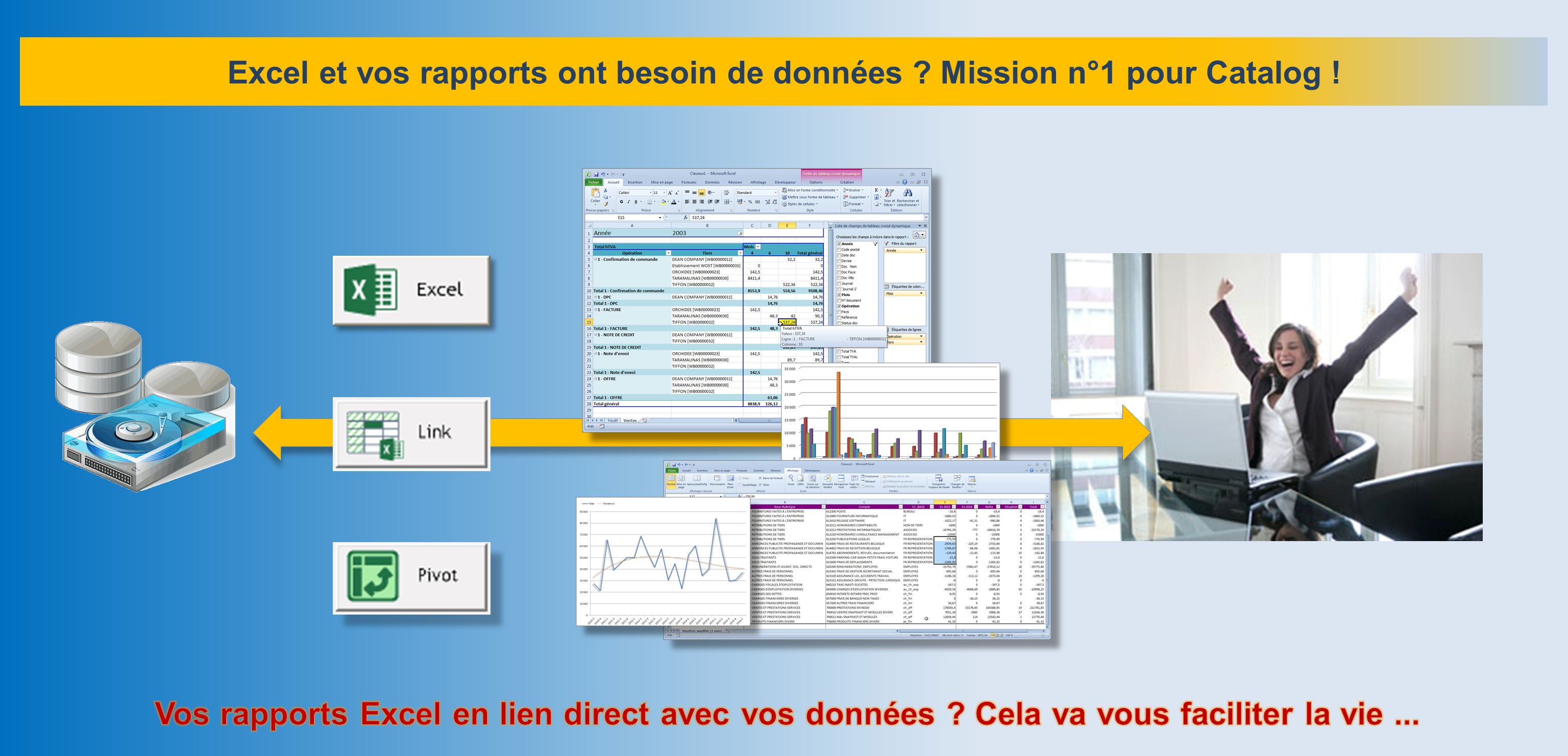 Excel et vos rapports ont besoin de données Mission n°1 pour Catalog !