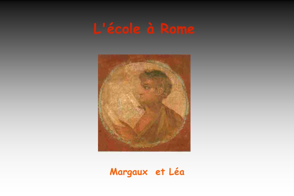 L école à Rome Margaux et Léa