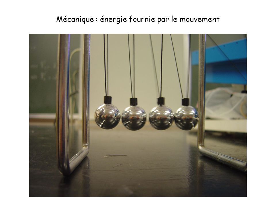 Mécanique : énergie fournie par le mouvement