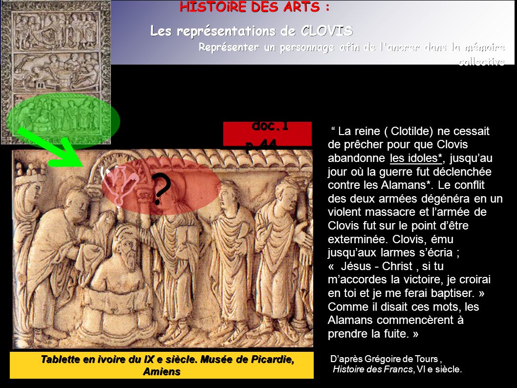 Tablette en ivoire du IX e siècle. Musée de Picardie, Amiens Tablette en ivoire du IX e siècle.