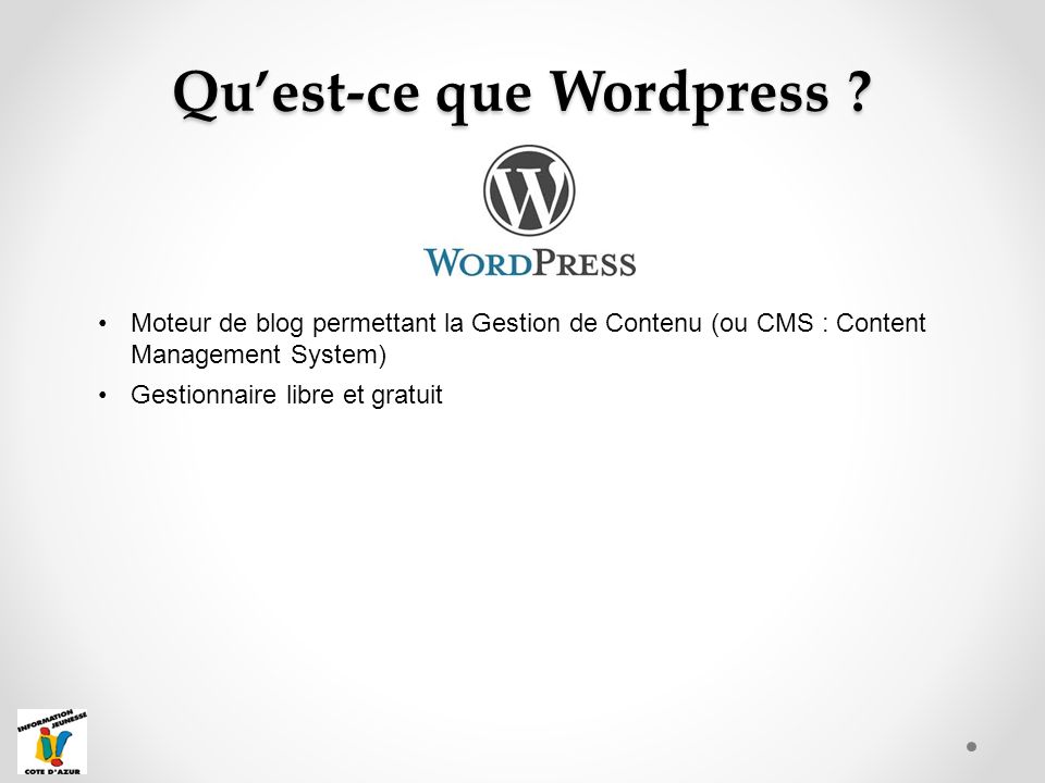 Qu’est-ce que Wordpress .