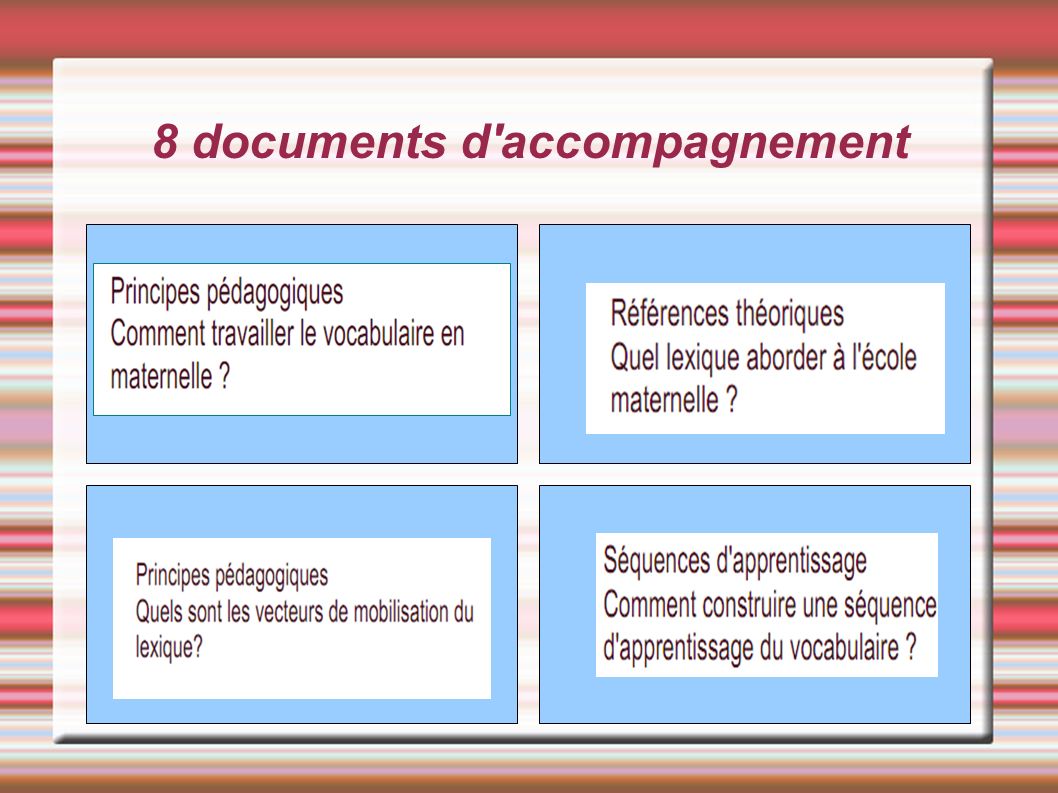 8 documents d accompagnement