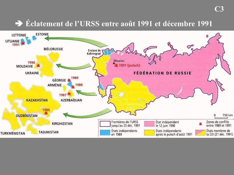  Éclatement de l’URSS entre août 1991 et décembre 1991 C3