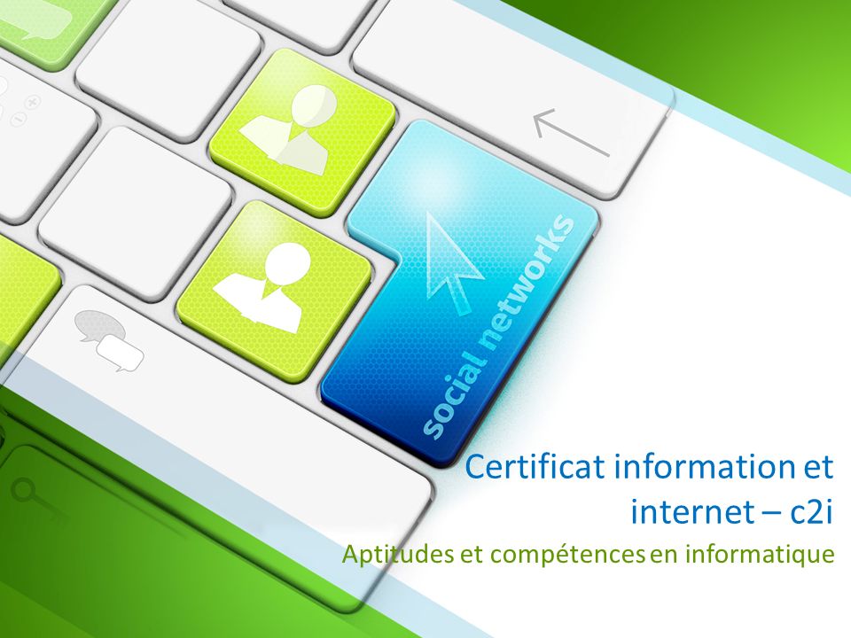 Certificat information et internet – c2i Aptitudes et compétences en informatique