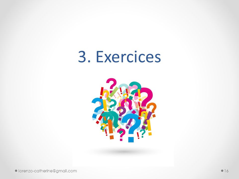 3. Exercices
