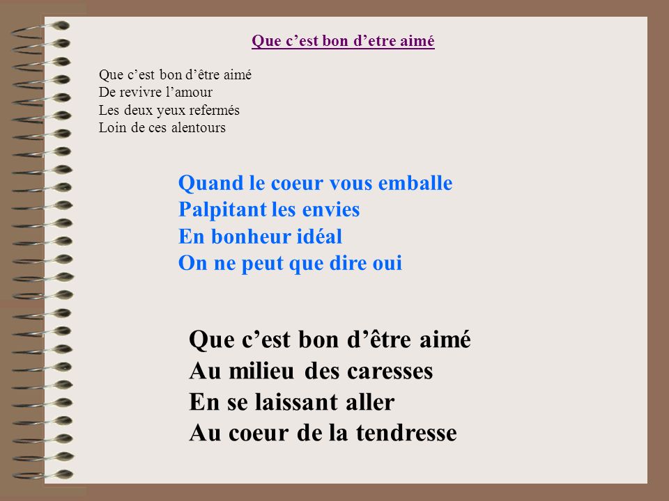 Poeme Amour Que C Est Bon D Etre Aime De Revivre L Amour Les Deux Yeux Refermes Loin De Ces Alentours Quand Le Coeur Vous Emballe Palpitant Les Envies Ppt Telecharger