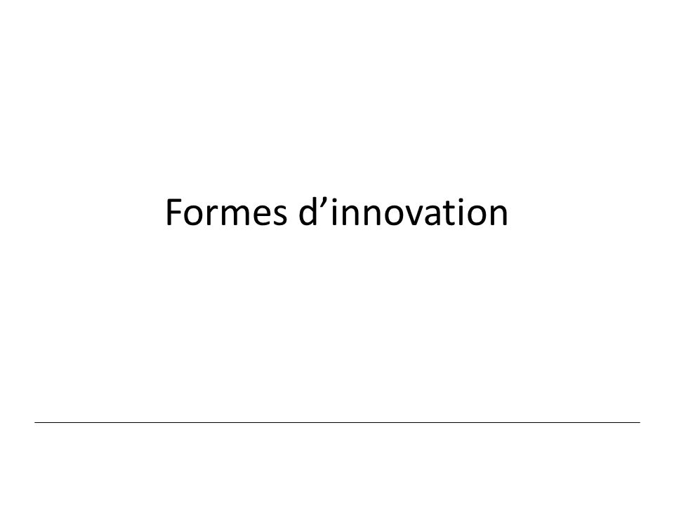 Formes d’innovation