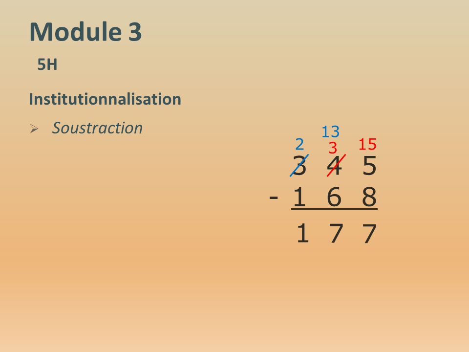 Module 3 5H Institutionnalisation  Soustraction