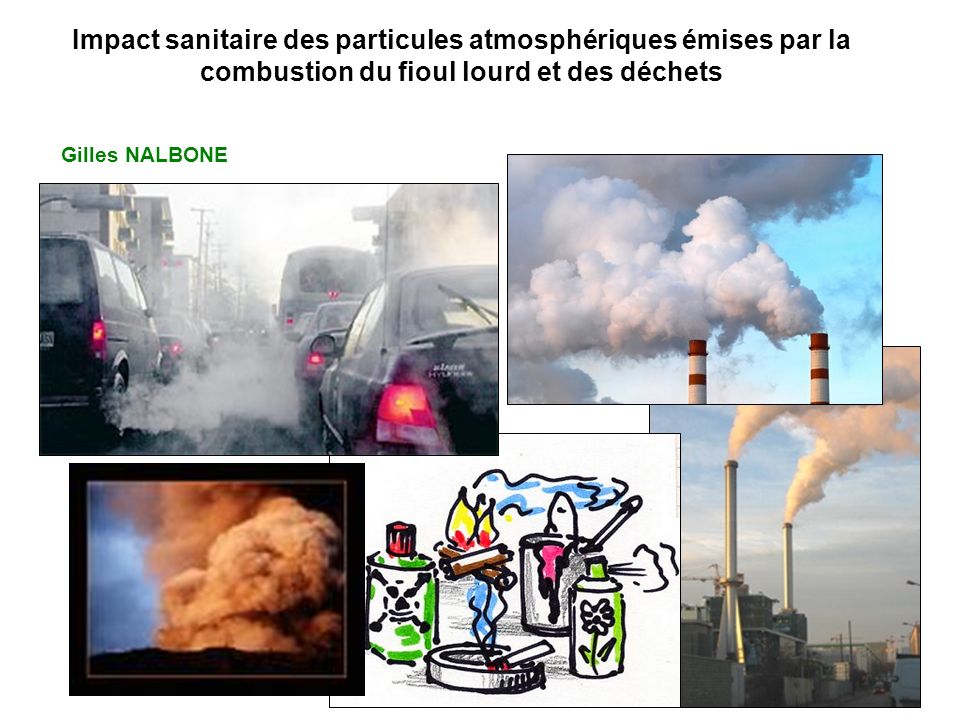 Impact sanitaire des particules atmosphériques émises par la combustion du fioul lourd et des déchets Gilles NALBONE