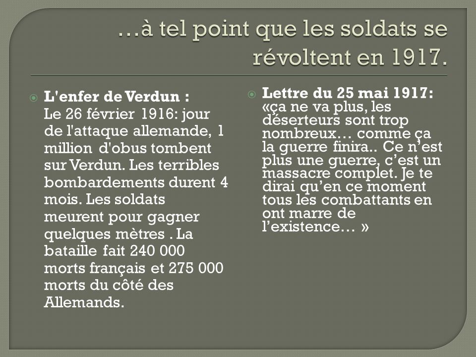 L enfer de Verdun : Le 26 février 1916: jour de l attaque allemande, 1 million d obus tombent sur Verdun.