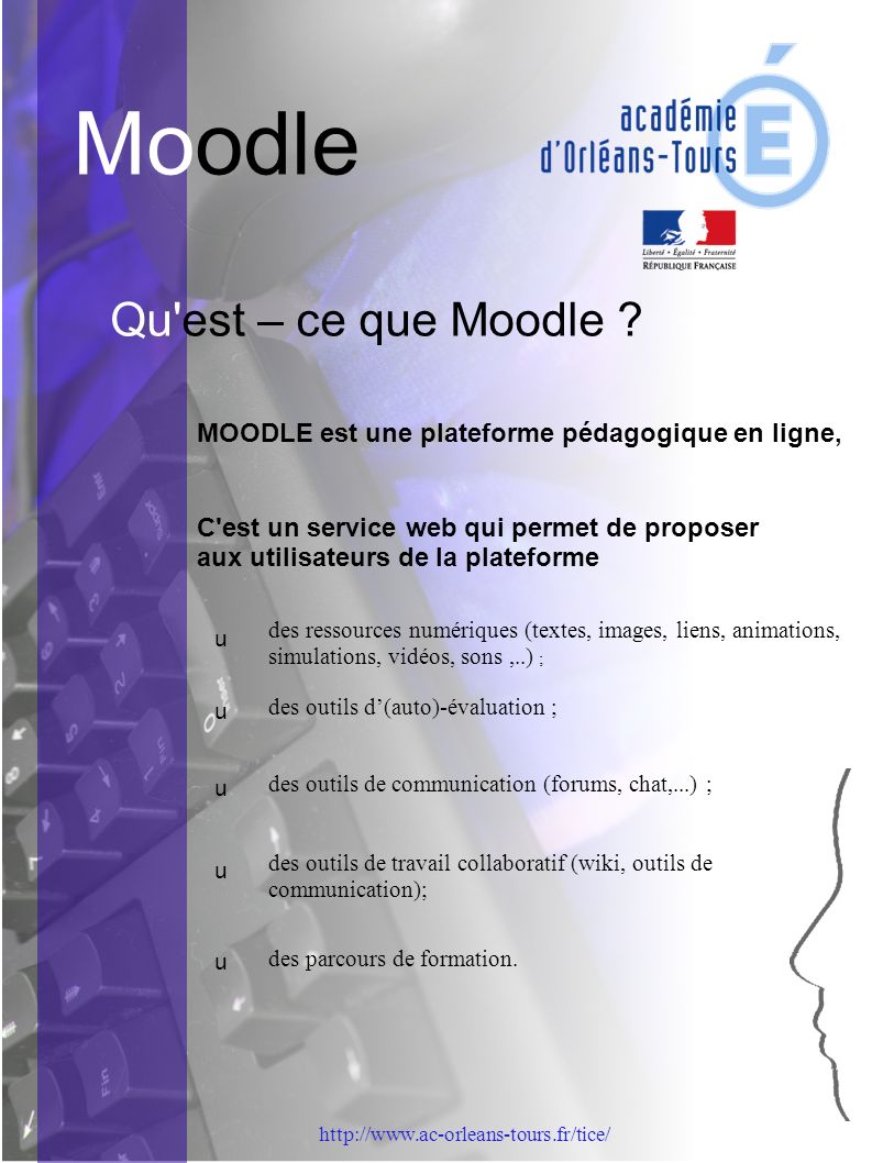 Moodle mission académique Tice   Qu est – ce que Moodle .