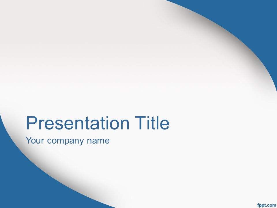 Presentation Title Your company name