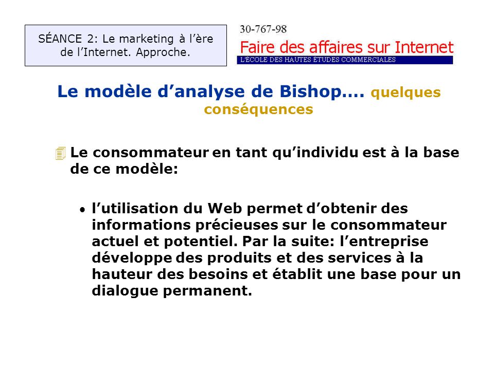 Le modèle danalyse de Bishop….