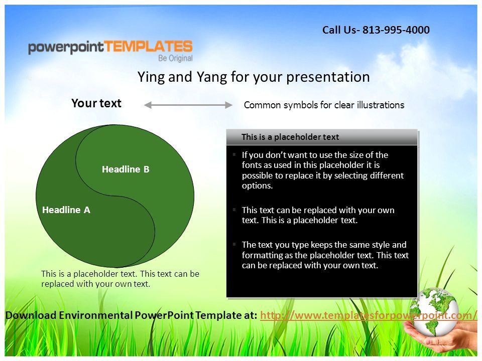 Your text Ying and Yang for your presentation Common symbols for clear illustrations This is a placeholder text.