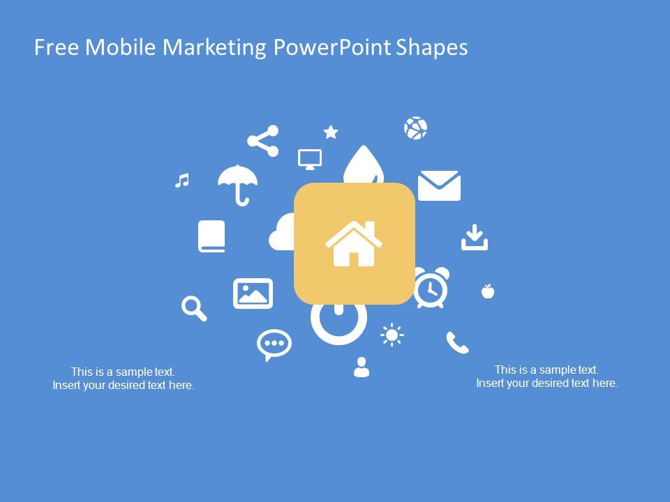 Free Mobile Marketing PowerPoint Shapes This is a sample text.