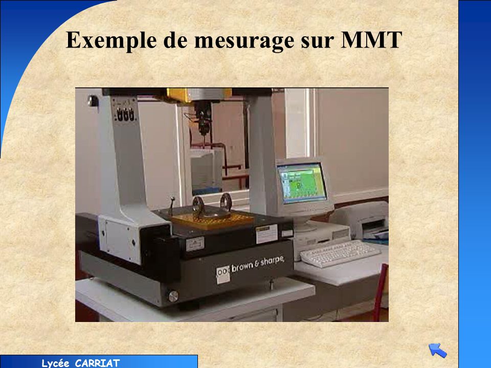 Lycée CARRIAT Exemple de mesurage sur MMT